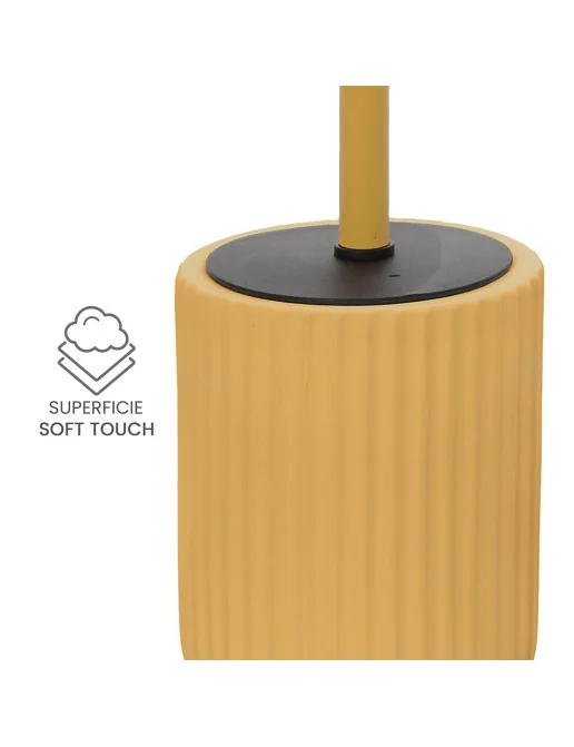 FENGJISUN Scopino WC Scovolino Bagno WC Spazzola per WC a Cupola in Ceramica e Supporto Set