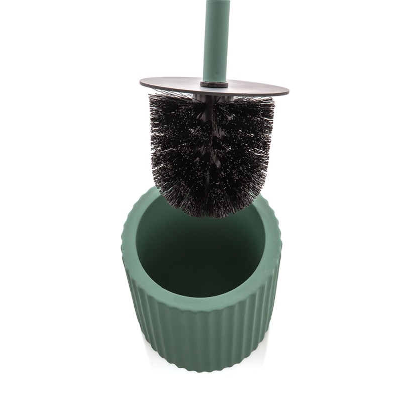 Kiamami Valentina Scopino WC Da Appoggio Verde Salvia – Ceramica Malva Con Setole, 45 Cm, Design Moderno Per Bagno
