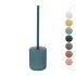 Scopino wc blu in ceramica soft touch con setole nere Spring
