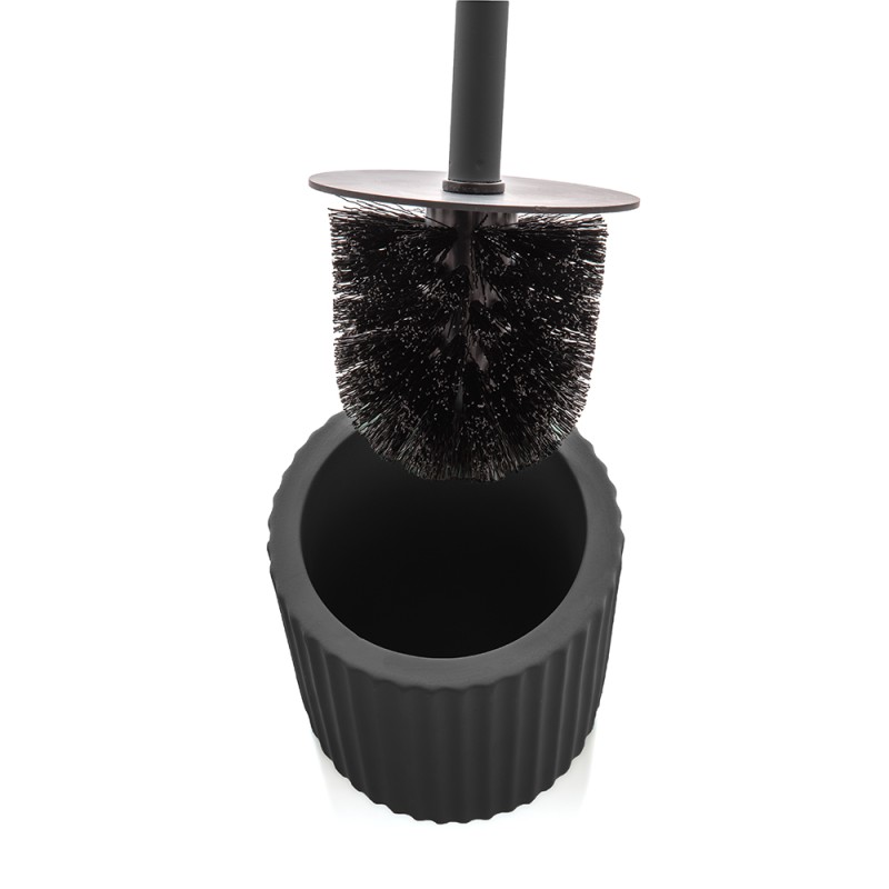 BestGiftEver Divertente set di scopino per WC a forma di orso nero, per decorare il bagno