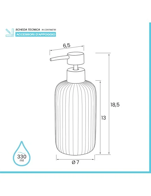 Nailsfactory Dispenser Dosatore Con Pompa - 150 Ml Nero - Per Acetone, Detergente E Solvente Unghie