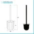 Set accessori bagno 3 pezzi in ceramica nero soft touch Spring