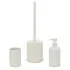 Set accessori bagno 3 pezzi in ceramica bianco soft touch Spring