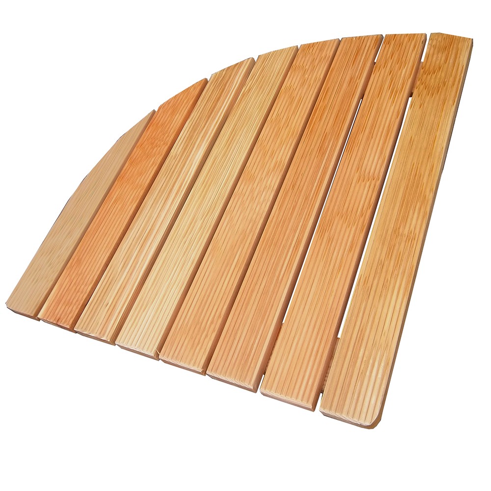 Image of Pedana doccia lato 63 cm in legno per piatto doccia angolare lato 80