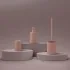 Set accessori bagno 2 pezzi in ceramica rosa soft touch Spring