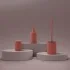 Set accessori bagno 2 pezzi in ceramica rosso soft touch Spring