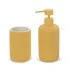 Set accessori bagno 2 pezzi in ceramica giallo soft touch Spring