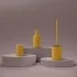 Set accessori bagno 3 pezzi in ceramica giallo soft touch Spring