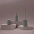Set accessori bagno 3 pezzi in ceramica grigio soft touch Spring