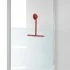 Tergivetro doccia rosso in plastica antigraffio con ventosa Spring