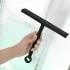 Tergivetro doccia nero in plastica antigraffio con ventosa Spring