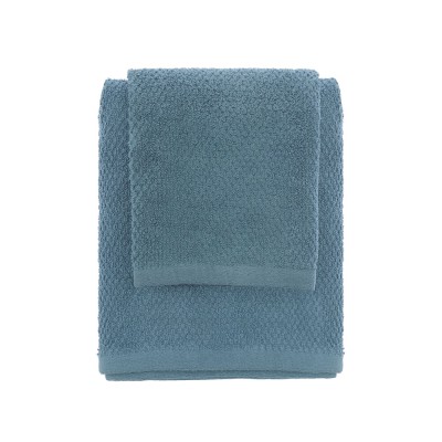 Set asciugamani bagno blu...