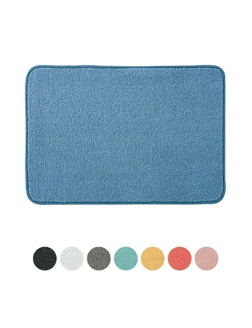 Tappetino Da Bagno In Microfibra Spirella Gobi 40x60 Cm - Blu, Assorbente E Morbido