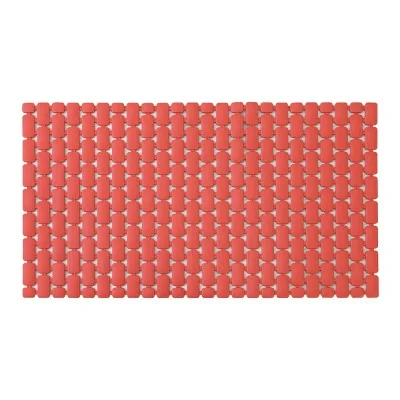 Tappetino antiscivolo doccia rosso 40x73 cm in plastica Spring