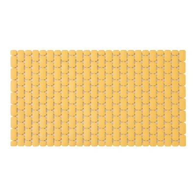 Tappetino antiscivolo doccia giallo 40x73 cm in plastica Spring
