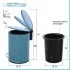 Pattumiera in acciaio 3 litri blu soft-close con secchio estraibile Spring
