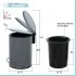 Pattumiera in acciaio 3 litri grigio soft-close con secchio estraibile Spring