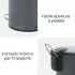 Pattumiera in acciaio 3 litri grigio soft-close con secchio estraibile Spring