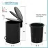 Pattumiera in acciaio 3 litri nero soft-close con secchio estraibile Spring