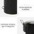 Pattumiera in acciaio 3 litri nero soft-close con secchio estraibile Spring