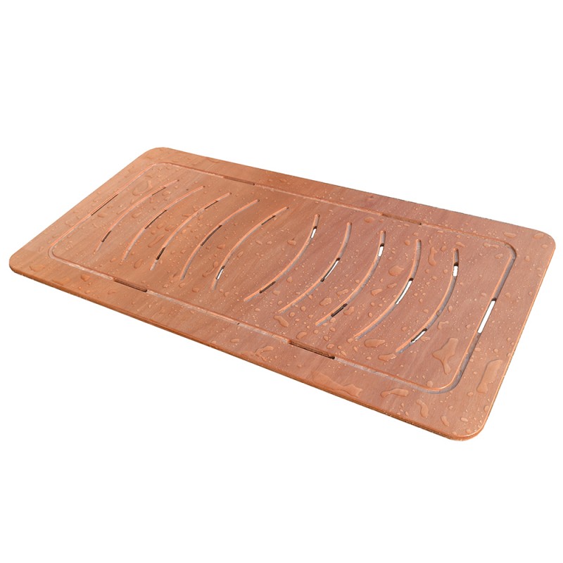 Pedana Doccia in legno per doccia Pedana in legno per doccia 121x62 antiscivolo design slim ideale per piatto doccia 140x80