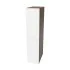 Colonna per lavanderia H 180 cm effetto legno e ante in bianco Wanda 