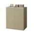Mobile multiuso con due ante 79x65x91 cm pietra e tortora Wanda