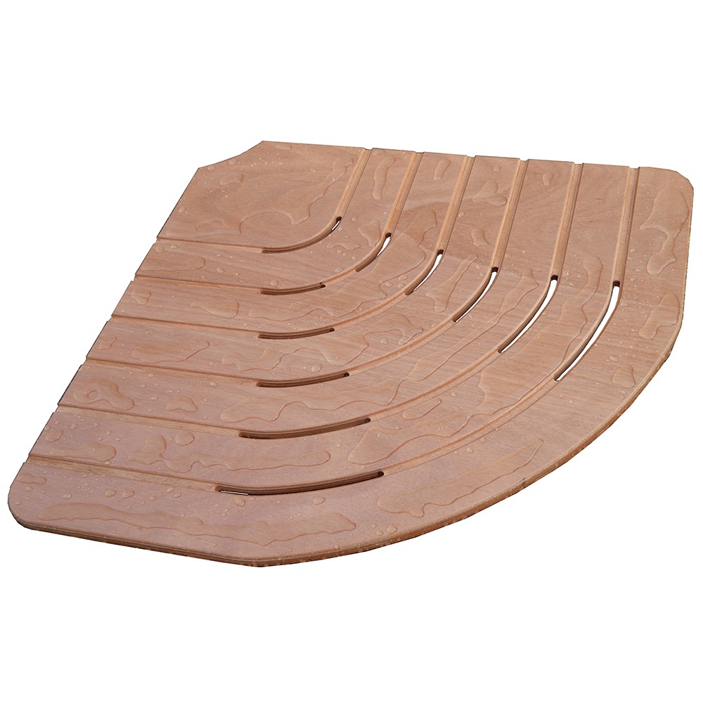 Image of Pedana doccia angolare lato 74 cm in legno per piatto doccia angolare lato 90