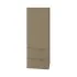 Colonna bagno sospesa 110 cm tortora opaco con anta e cassetti Matisse
