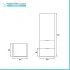 Colonna bagno sospesa 110 cm salvia opaco con anta e cassetti Matisse