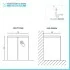 Mobile lavatoio bianco 79x65 cm con ante e vasca in resina Wanda