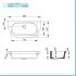 Lavabo a canale 90x45 modello Kenia in ceramica d'appoggio o sospeso