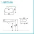 Scheda tecnica Lavabo da appoggio 65 cm linea Mirto con piletta click clack inclusa