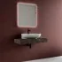 Lavandino da appoggio 65 cm linea Mirto con piletta click clack inclusa
