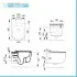 Wc sospeso Rimless Mirto in ceramica lucida con scarico a parete