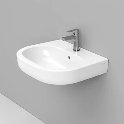Lavabo Da Appoggio LAVITA |Elegante E Compatto Lavabo Da Appoggio| In Porcellana Di Alta Qualità |ovale| 59,5x39x17,5 Cm |Bianco | Leroy Merlin