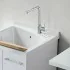 Mobile lavatoio 61x50 cm Revine vasca in ceramica e asse in legno 