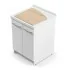 Mobile lavatoio 61x50 cm Revine vasca in ceramica e asse in legno 
