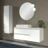 Mobile bagno sospeso 120 cm bianco opaco con anta e cassetti Master