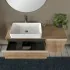 Mobile bagno sospeso 120 cm rovere miele con anta e cassetti Master