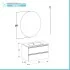 Mobile bagno sospeso 80 cm rovere miele con lavabo e specchio Master