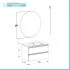 Mobile bagno sospeso 100 cm bianco opaco con lavabo e specchio Master