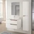 Pensile bagno sospeso 160 cm bianco e quercia Sumya