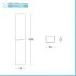 Set mobili bagno sospesi 100cm in legno mdf bianco e quercia Sumya