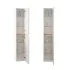 Set mobili bagno sospesi 100cm in legno mdf bianco e quercia Sumya