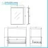 Mobile bagno a terra 75 cm nero con lavabo bianco e specchio Kubic