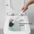 Portascopino con spazzola WC igienizzante in plastica bianca