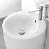 Lavandino freestanding da terra 50x85h cm in ceramica bianco opaca Tokyo