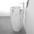 Lavabo freestanding da terra 50x85h cm effetto marmo bianco Tokyo