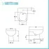 Sanitari filomuro Rimless ceramica bianca con sedile soft close Vima